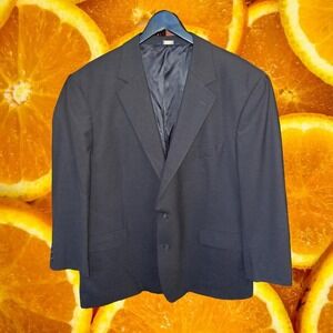 Brooks Brothers 346 Stretch Blazer Wool Blend‎ Navy 2 Button Size 48M